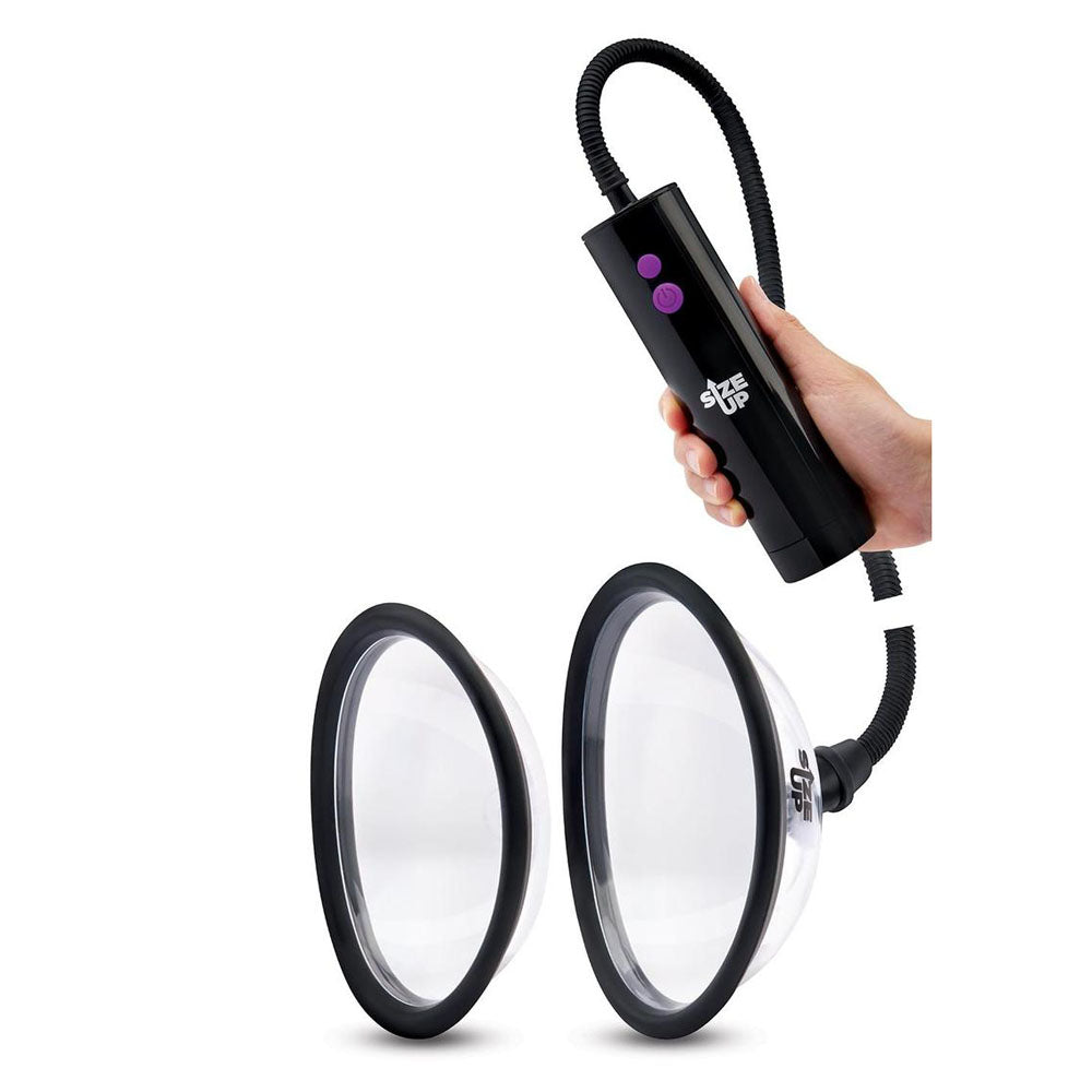 Size Up Rechargeable Power Plumper (10 cm and 12.7 cm) – USB Rechargeable Vagina Pump with Interchangeable Chambers Female Pumps