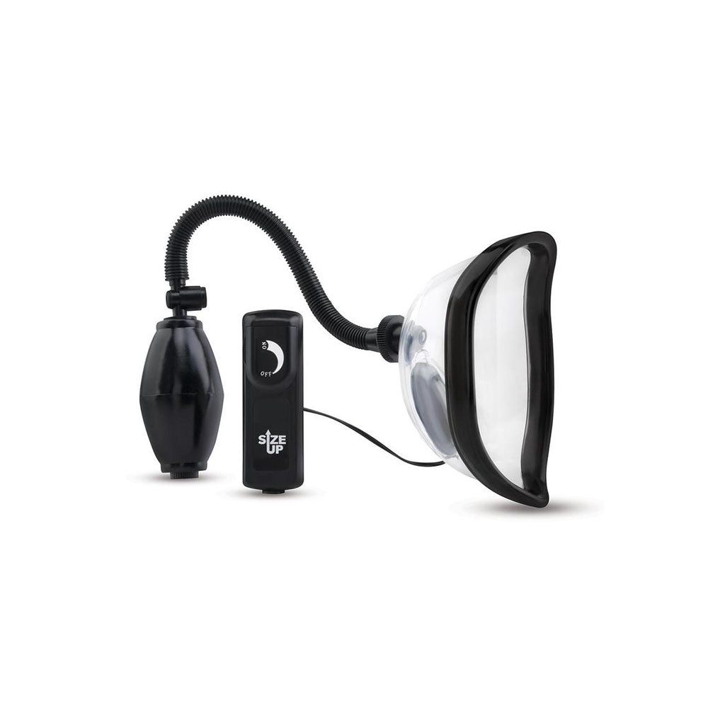 Size Up Vibrating Vagina Pump – Clear Chamber Vibrating Pussy Pump with Wired Dial Controller > Pumps > Female Pumps