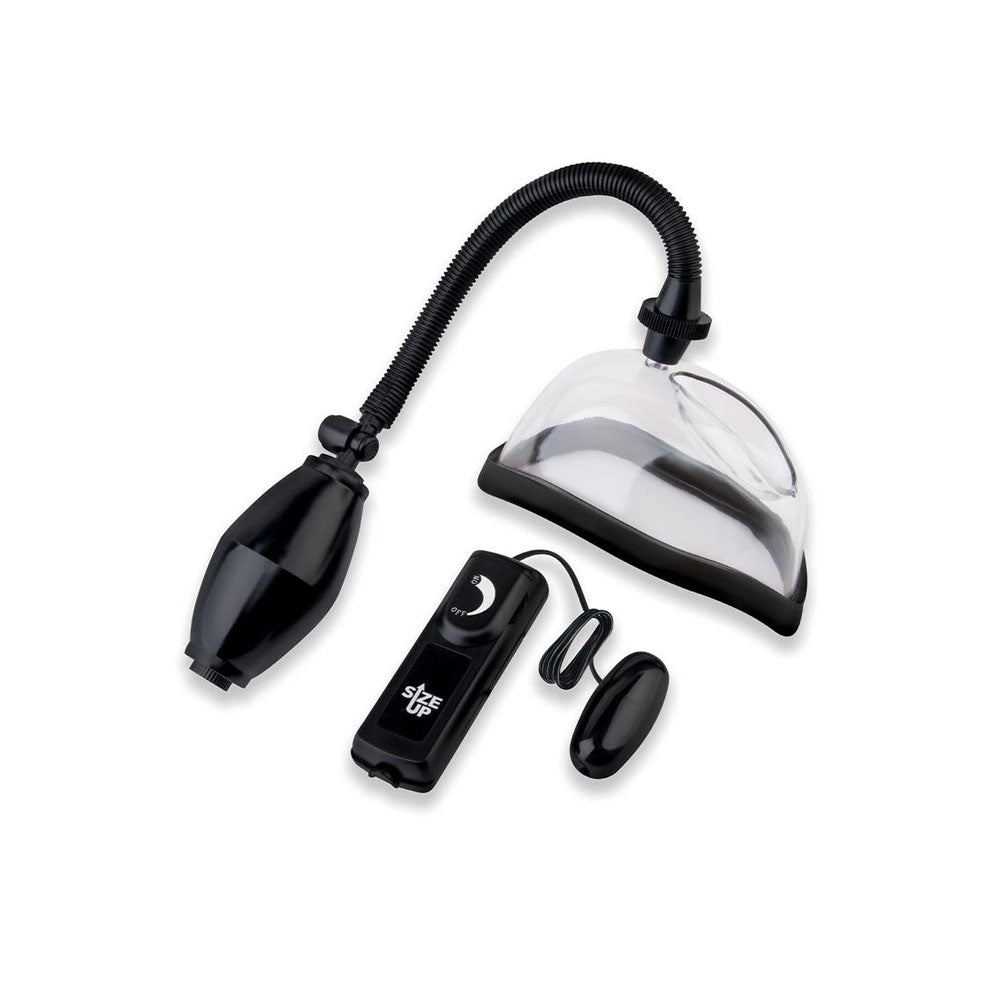 Size Up Vibrating Vagina Pump – Clear Chamber Vibrating Pussy Pump with Wired Dial Controller > Pumps > Female Pumps