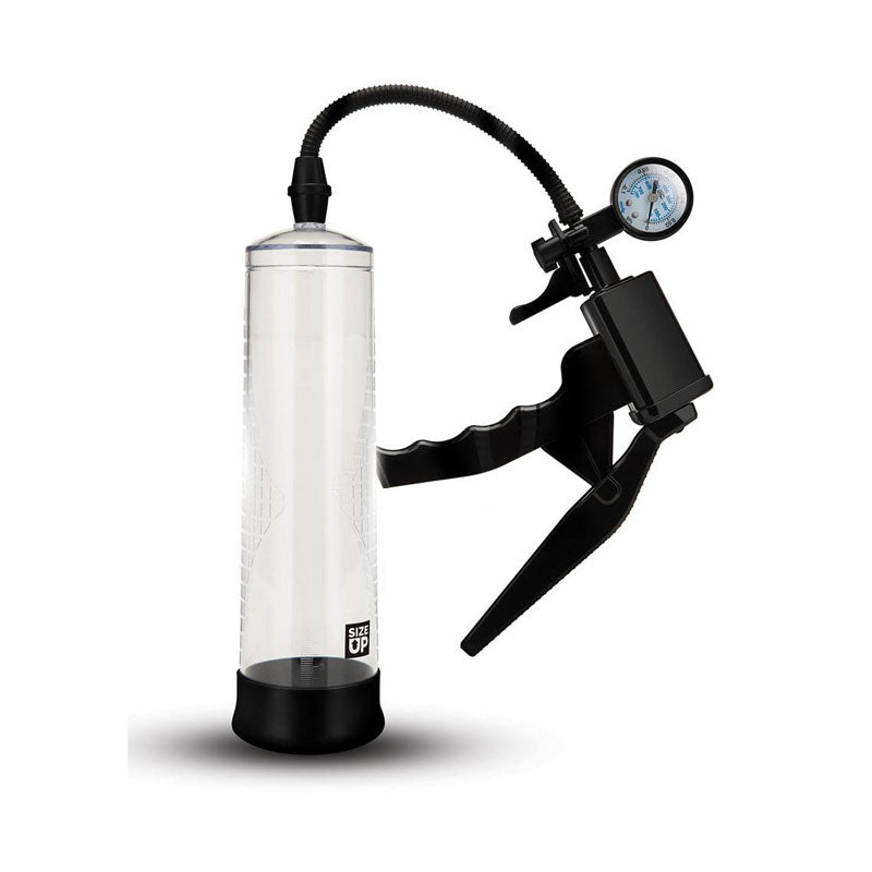 Size Up Ergonomic Trigger Penis Pump With Pressure Gauge - 8 Inch > Pumps > Penis Pumps
