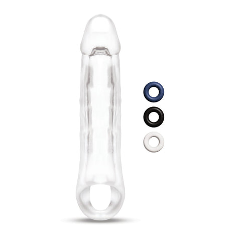 Size Up 2 Inch See-Thru Penis Extender with Ball Loop – Transparent Penis Extender SLEEVES