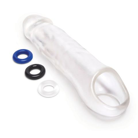 Size Up 3 Inch See Thru Penis Extender with Ball Loop SLEEVES