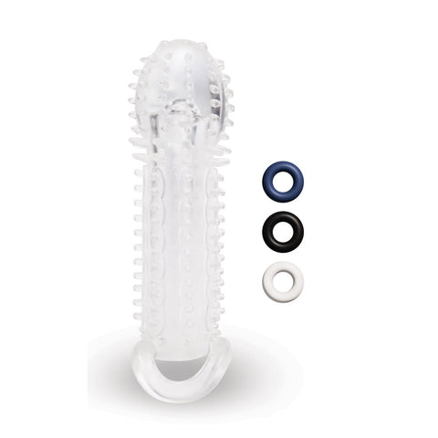 Size Up 1.5 Inch See Thru Stretch Penis Extender SLEEVES
