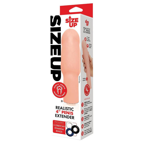 Size Up Realistic 4 Inch Penis Extender for Enhanced Pleasure and Performance SLEEVES