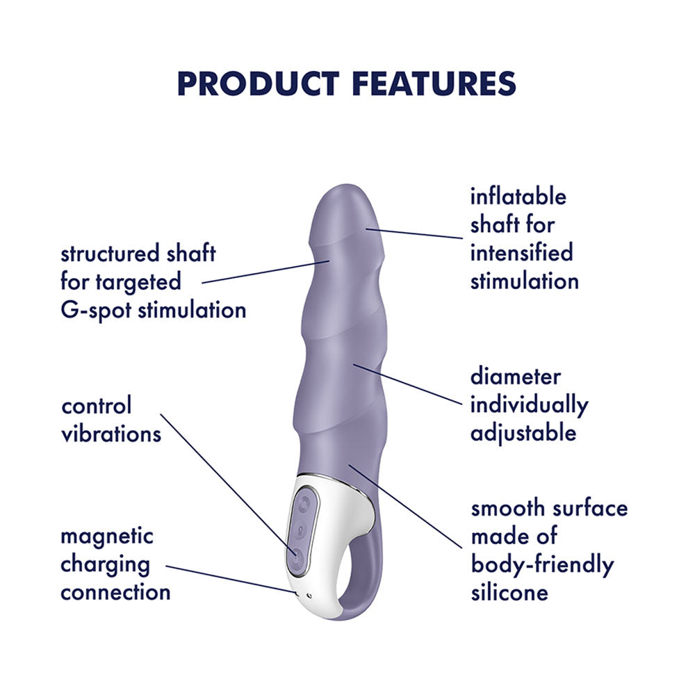 Satisfyer Air Pump Vibrator 1 Lilac USB Rechargeable Inflatable Vibrators - G Spot