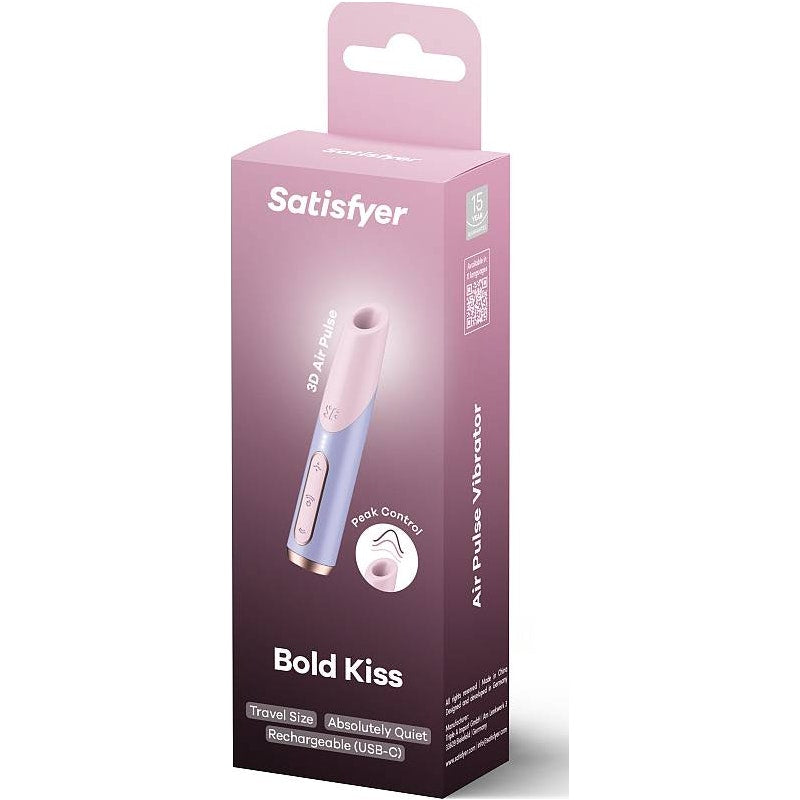 Satisfyer Bold Kiss Travel-Sized Clitoral Massager – Compact Silicone Clitoral Massager > Vibrators > Mini Vibrators Main image
