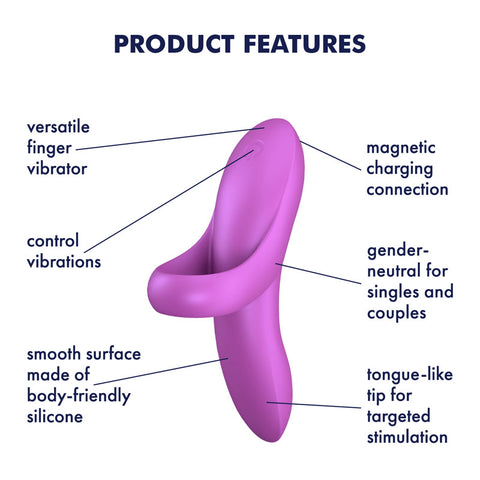 Satisfyer Bold Lover Dark Finger Stimulator > Vibrators > Finger Vibrators