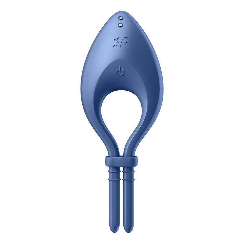 Satisfyer Bullseye Vibrating Adjustable Lasso Cock Ring Blue Cock Rings Vibrating
