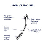 Satisfyer Cosmic Crest Stainless Steel Curved Dildo 24cm > Dildos > Neutral Dildos