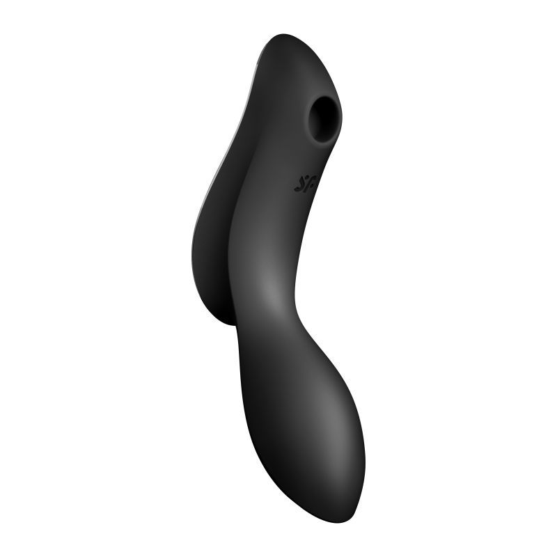 Satisfyer Curvy Trinity 2 Insertable Air Pulse Vibrator in Black Suction Stimulator