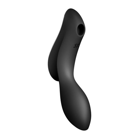 Satisfyer Curvy Trinity 2 Insertable Air Pulse Vibrator in Black Suction Stimulator