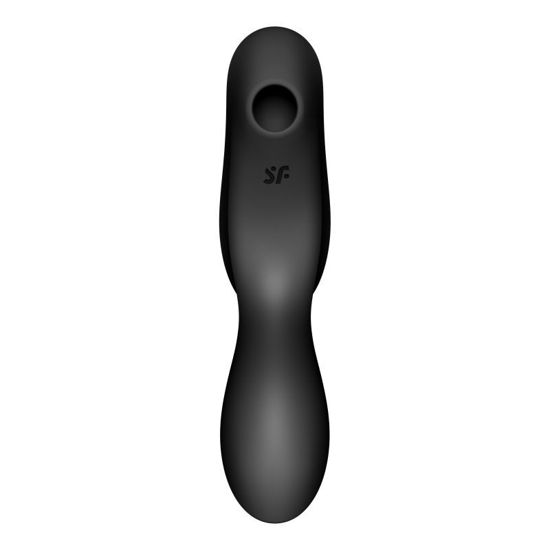 Satisfyer Curvy Trinity 2 Insertable Air Pulse Vibrator in Black Suction Stimulator
