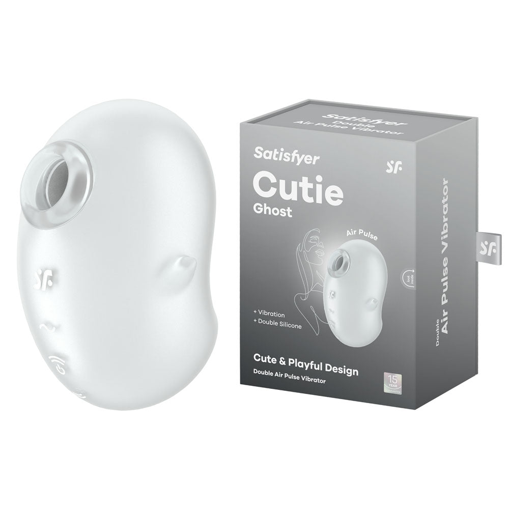 Satisfyer Cutie Ghost - White Compact Air Pulse Vibrator White STIMULATORS