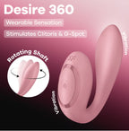 Satisfyer Desire 360 – Flexible Wearable Dual Stimulator - Old Rose > Sex Toys For Ladies > Panty Vibes