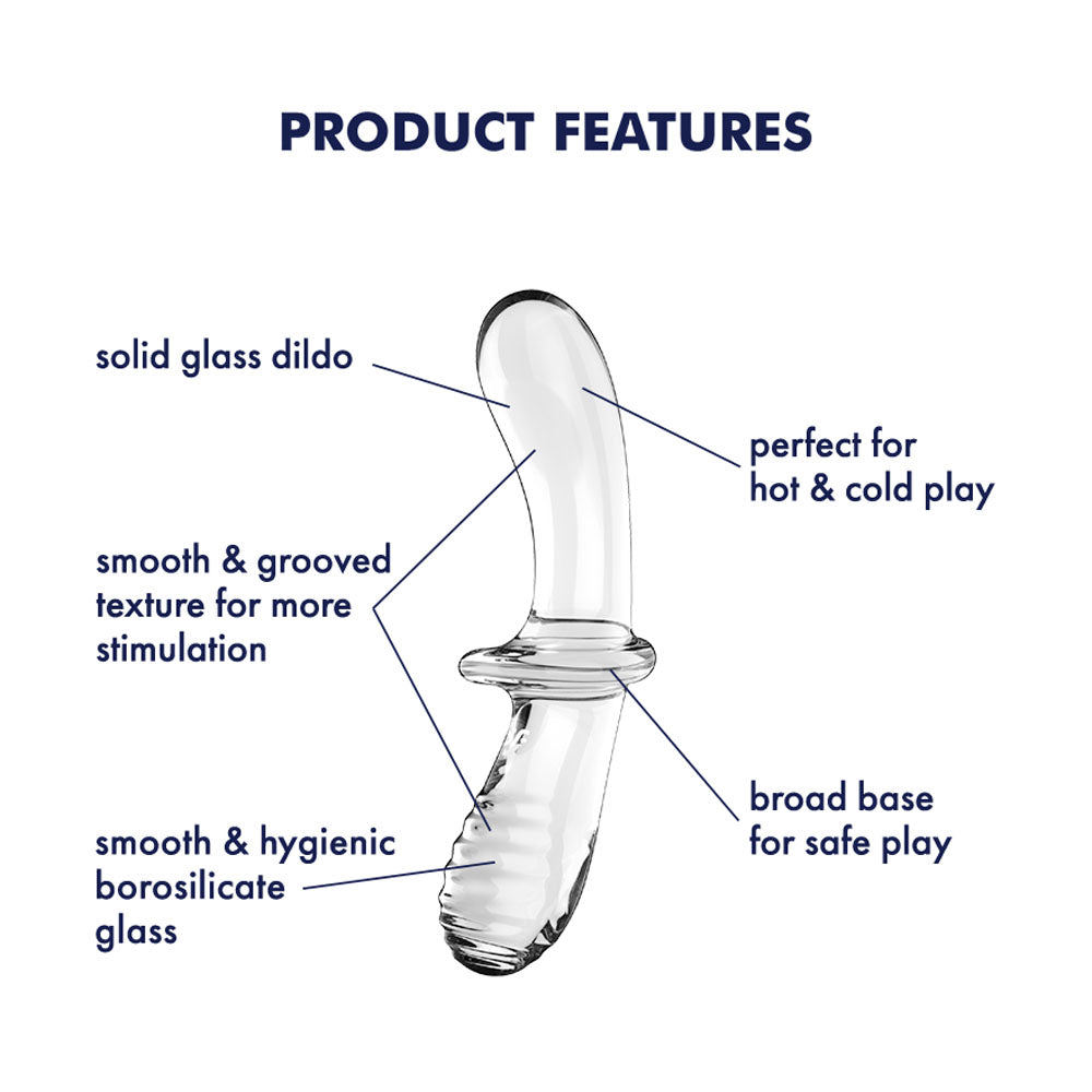 Satisfyer Double Crystal Glass Dildo for Temperature Play DONGS Glass