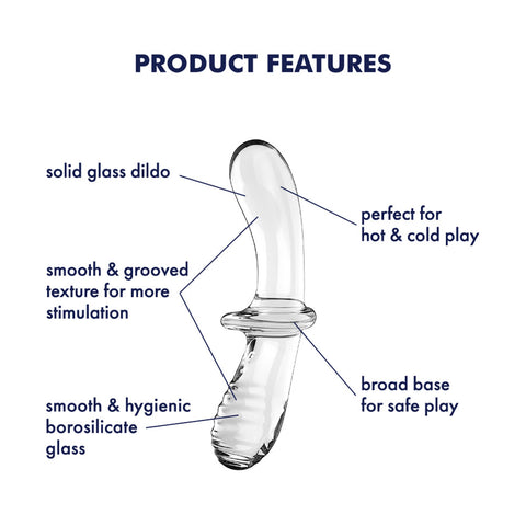 Satisfyer Double Crystal Glass Dildo for Temperature Play DONGS Glass