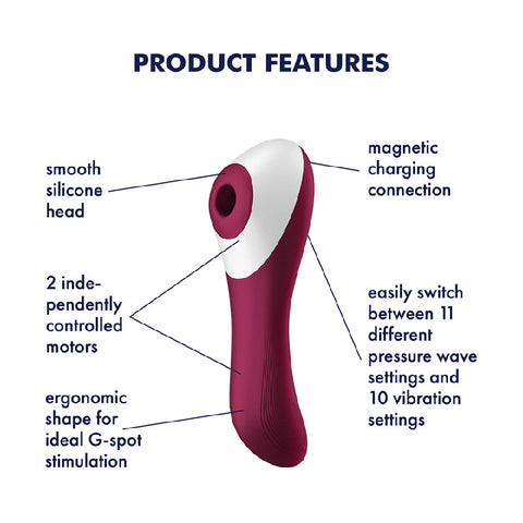Satisfyer Dual Crush Air Pulse Stimulator With Vibration AIR PULSATION