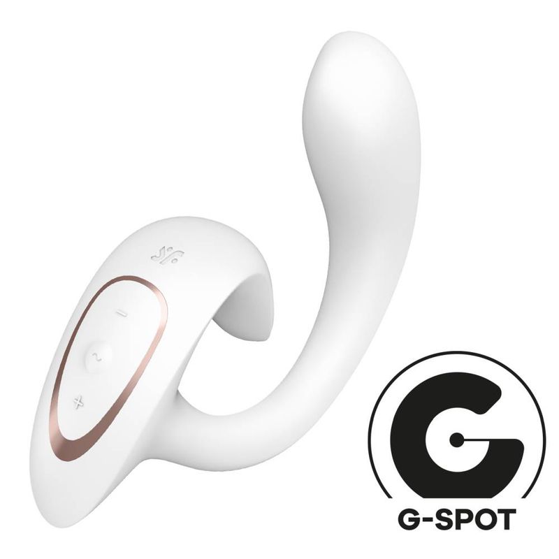 Satisfyer G for Goddess 1 Rabbit Vibrator White 185mm VIBRATORS-RABBIT-MULTI