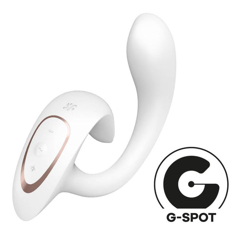 Satisfyer G for Goddess 1 Rabbit Vibrator White 185mm VIBRATORS-RABBIT-MULTI