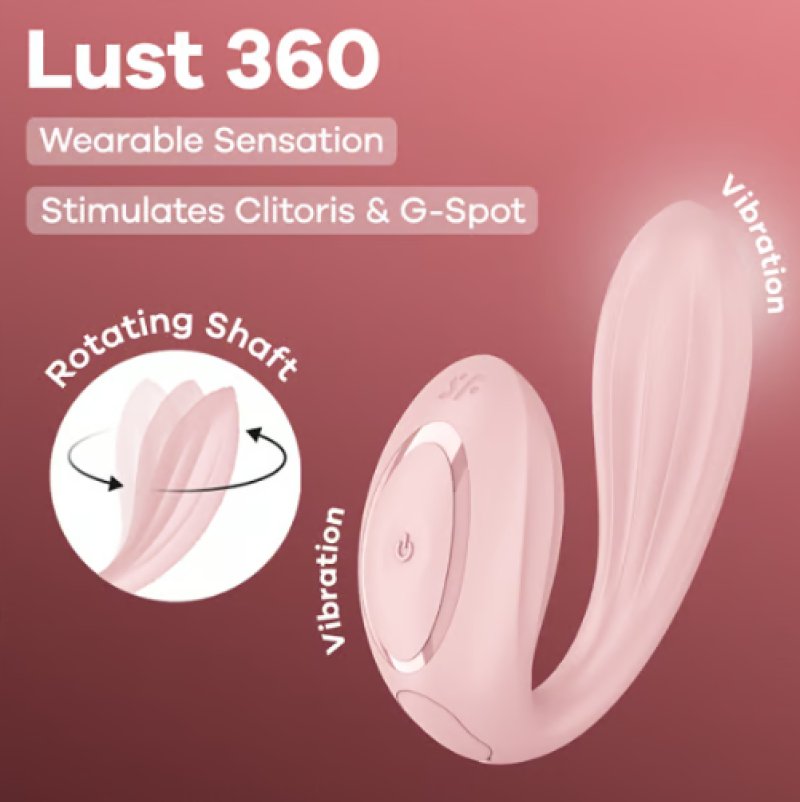 Satisfyer Lust 360 – Flexible Wearable Dual Stimulator - Rose > Sex Toys For Ladies > Panty Vibes