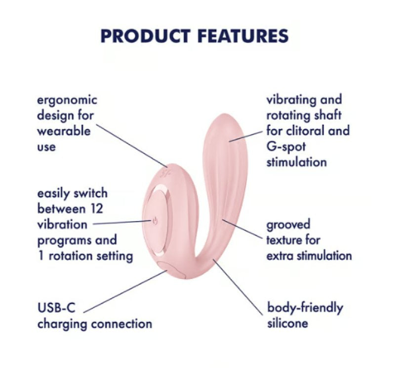Satisfyer Lust 360 – Flexible Wearable Dual Stimulator - Rose > Sex Toys For Ladies > Panty Vibes