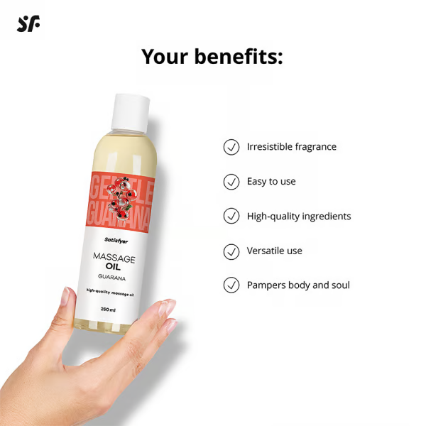 Satisfyer Guarana Massage Oil 250ml – Nourishing Massage Oil > Essentials > Massage Oil