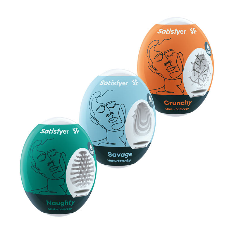 Satisfyer Masturbator Eggs - Mixed 3 Pack #2 Stroker Sleeves MASTURBATORS Main image