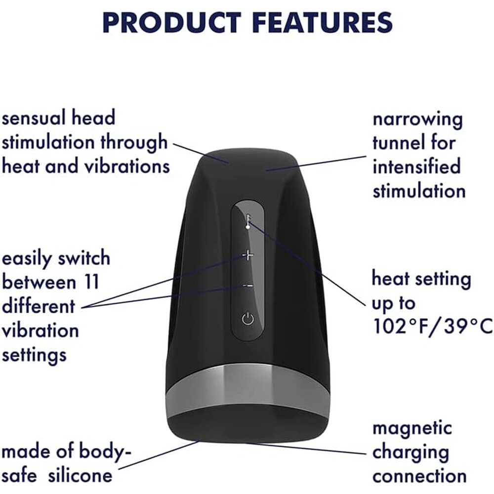 Satisfyer Men Heat And Vibration Masturbator Device Pro Strokers - Vibrating