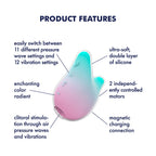 Satisfyer Mermaid Vibes USB Rechargeable Air Pulse Stimulator Silicone Clitoral Vibrator > Sex Toys For Ladies > Air Pulsation