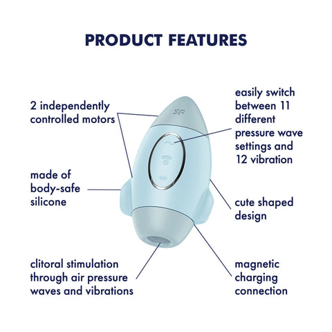 Satisfyer Mission Control - Teal Clitoral Stimulator STIMULATORS