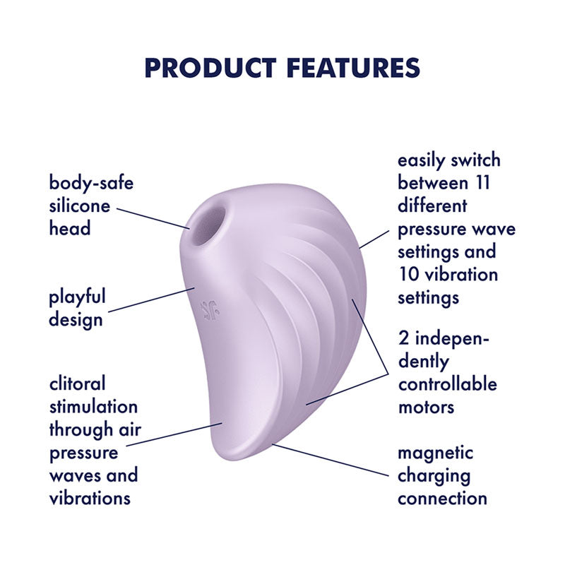 Satisfyer Pearl Diver Air Pulse Vibrator Purple