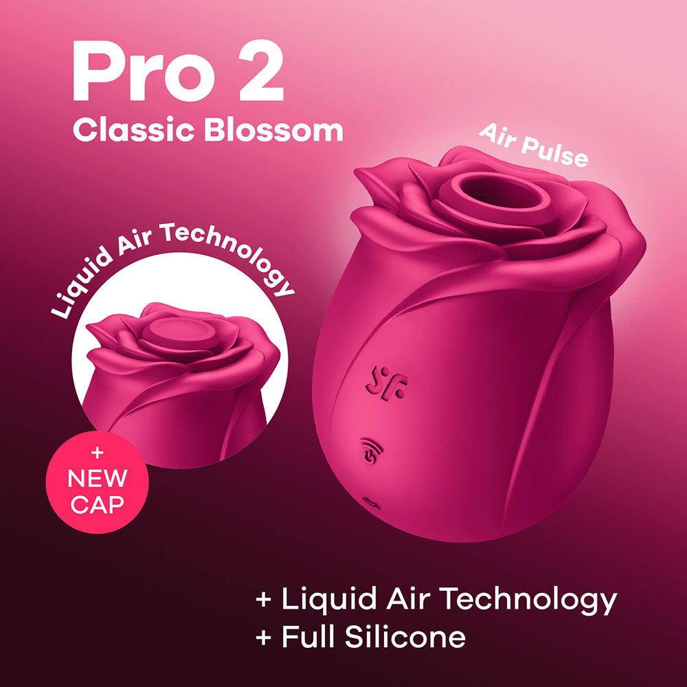 Satisfyer Pro 2 Classic Blossom – Air Pulse Silicone Vibrator > Sex Toys For Ladies > Rose Stimulators