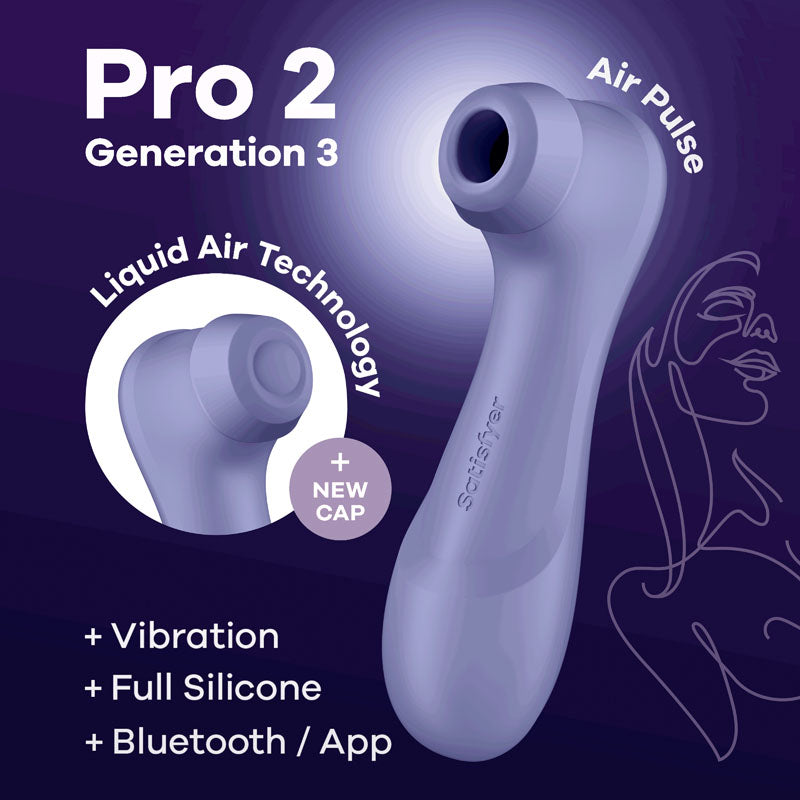 Satisfyer Pro 2 Gen 3 App Control Clitoral Stimulator Lilac STIMULATORS