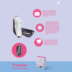 Satisfyer Pro Traveller 9cm USB Rechargeable Clitoral Stimulator Compact Design > Sex Toys For Ladies > Air Pulsation