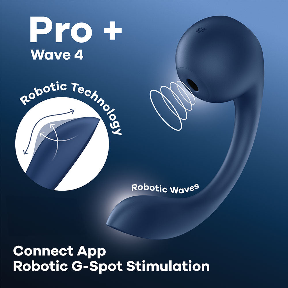 Satisfyer Pro+ Wave 4 – Rechargeable Insertable Air Pulse Vibrator with 12 Programs > Sex Toys For Ladies > Air Pulsation