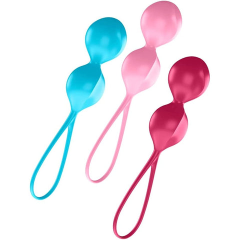 Satisfyer Set Of 3 Weighted Double Kegel Training Balls > Sex Toys For Ladies > Orgasm Balls