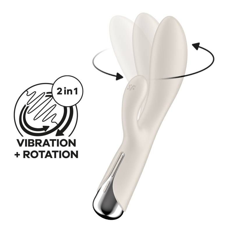 Satisfyer Spinning Rabbit 1 Beige VIBRATORS-RABBIT-MULTI