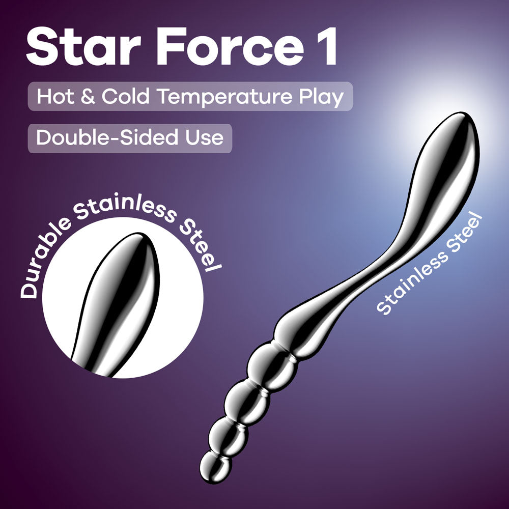 Satisfyer Star Force 1 Steel Double Ended Dildo 21cm > Dildos > Double Dildos