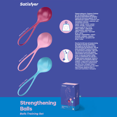 Satisfyer Strengthening Balls Weighted Kegel Balls Set of 3 > Sex Toys For Ladies > Kegel Exercise