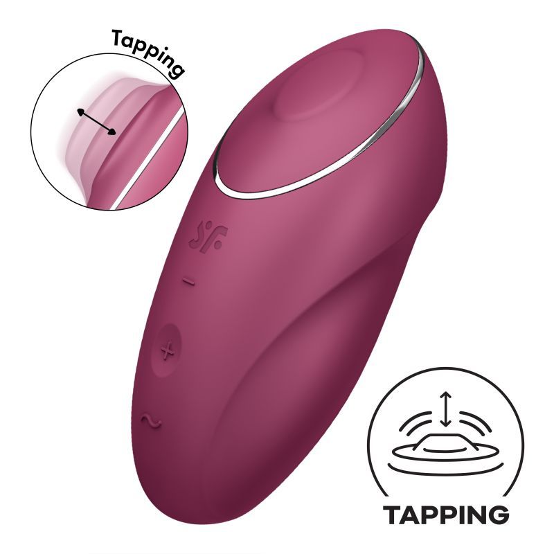 Satisfyer Tap and Climax 1 Red Vibrator with Tapping Modes > Vibrators > Ladies > Clitoral Vibrators and Stimulators Main image