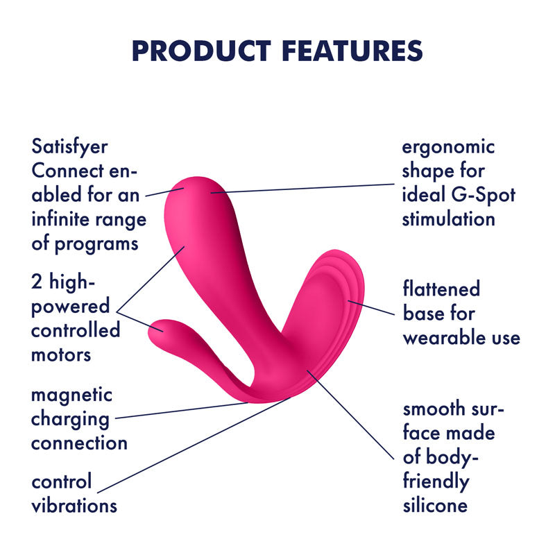 Satisfyer Top Secret Wearable Vibrator – Ergonomic Design Rechargeable Silicone Vibrator Secondary image