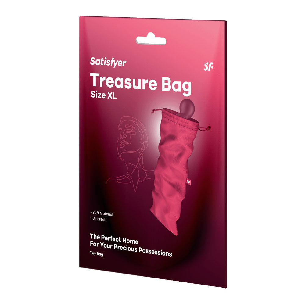 Satisfyer Treasure Bag Extra Large Pink Toy Storage Bag Secondary image