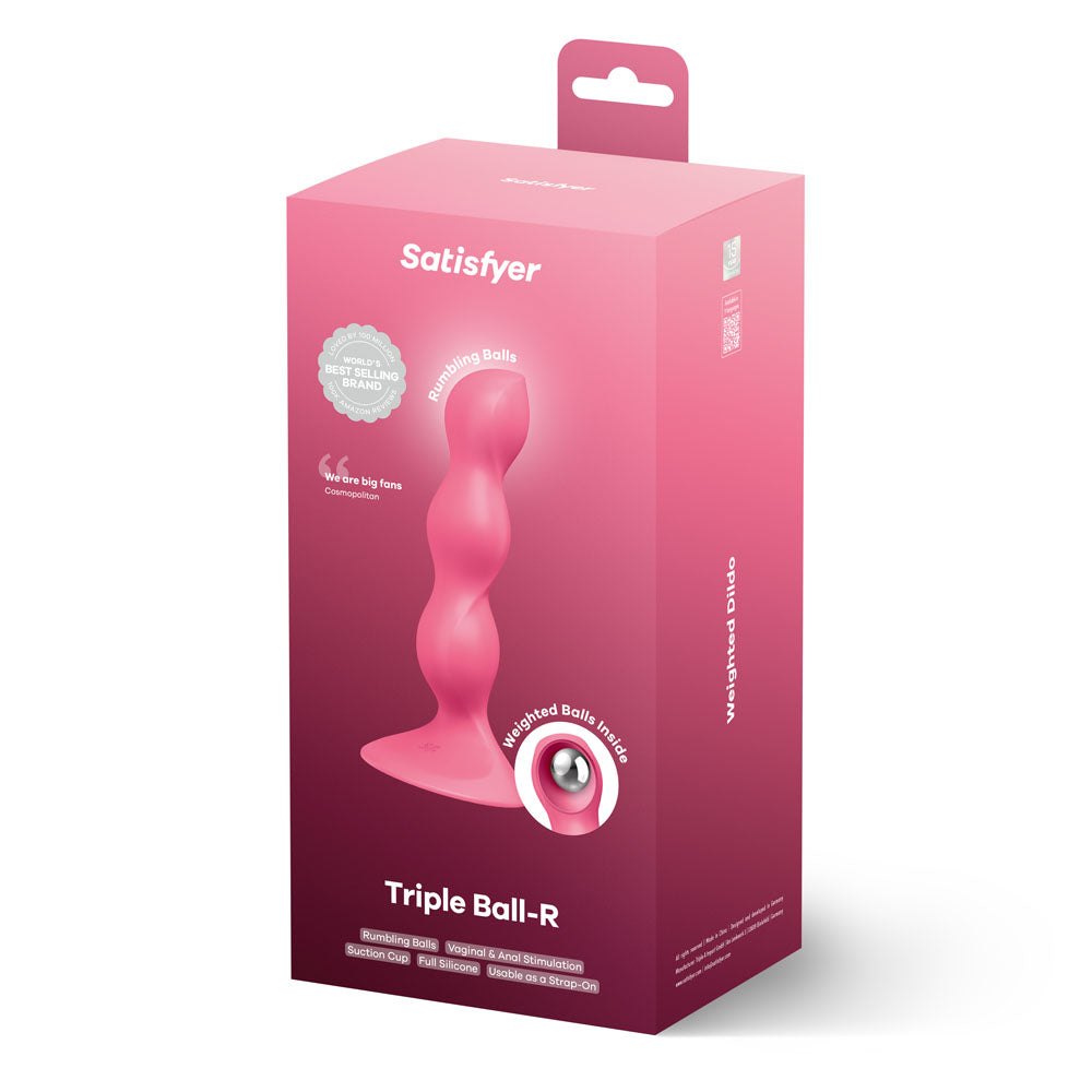 Satisfyer Triple Ball-R 18cm Weighted Anal Plug – Three Beaded Stimulation > Anal Range > Anal Beads