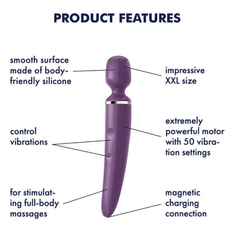 Satisfyer Wand-er Woman Cordless Rechargeable Vibrating Wand > Sex Toys > Massage Wands
