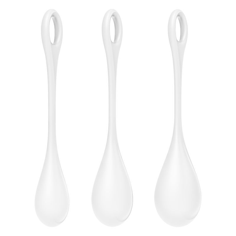 Satisfyer Yoni Power Balls 1 White 3 Pc Set for Pelvic Strength Default Title > Sex Toys For Ladies > Kegel Exercise