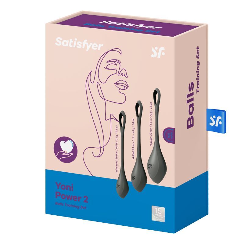 Satisfyer Yoni Power Balls 2 Black 3 Pc Set - Silicone > Sex Toys For Ladies > Kegel Exercise