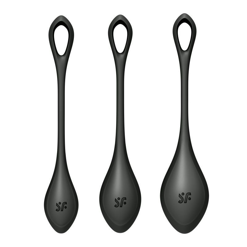 Satisfyer Yoni Power Balls 2 Black 3 Pc Set - Silicone > Sex Toys For Ladies > Kegel Exercise