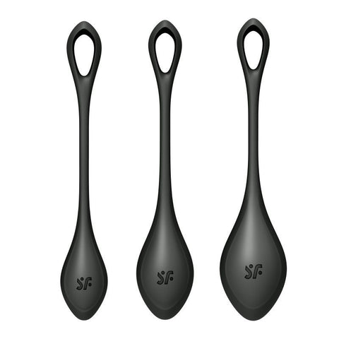 Satisfyer Yoni Power Balls 2 Black 3 Pc Set - Silicone > Sex Toys For Ladies > Kegel Exercise