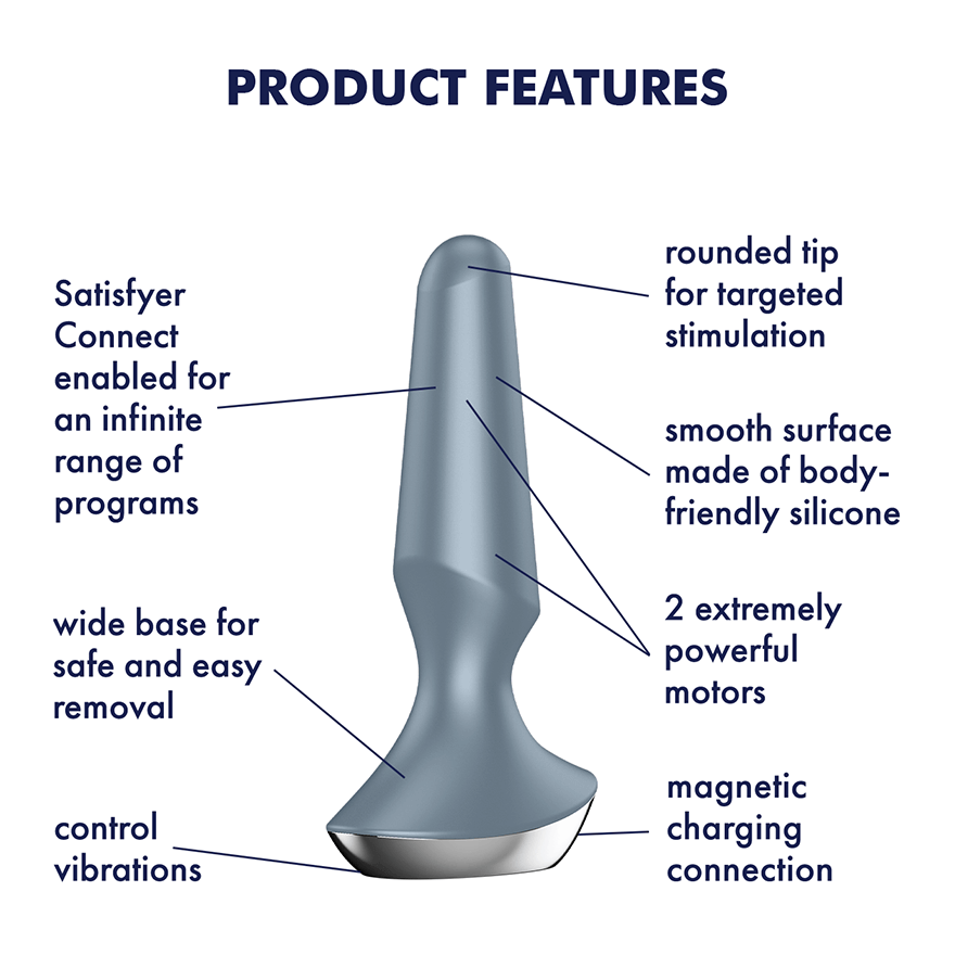 Satisfyer Plug-ilicious 2 Vibrating Plug Ice Blue