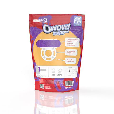 Owow 4B Low Pitch Bass (Grape) > Cock Ring > Vibrating